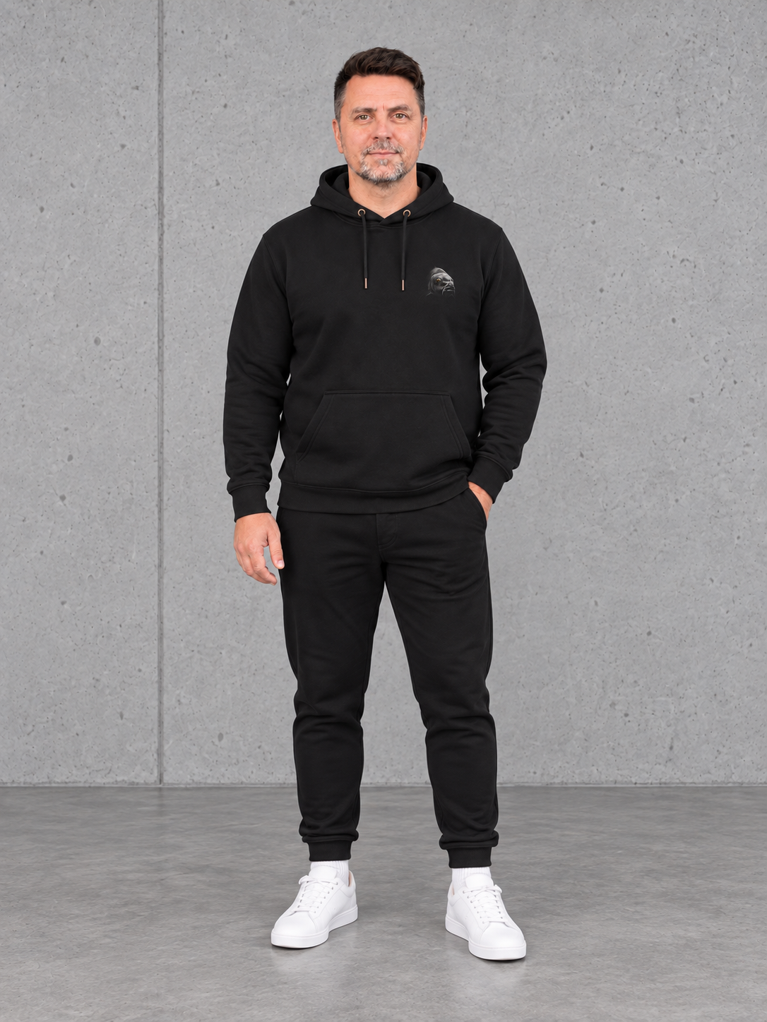 carpstylez BLACKWATER CARP Hoodie – Ganzkörper Vorderseite #farbe_black
