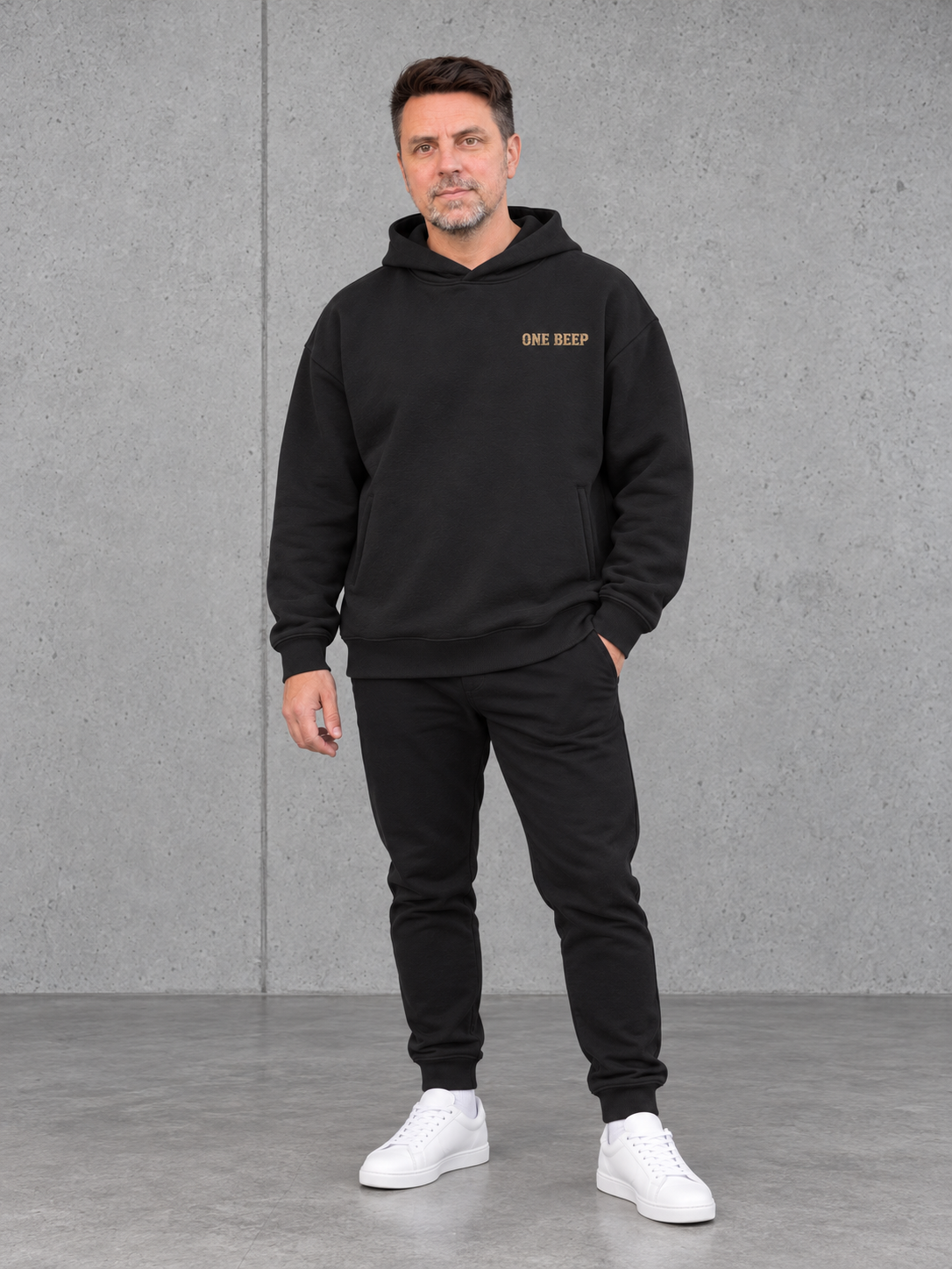 ONE-BEEP Oversize hoodie Black – Ansicht 6