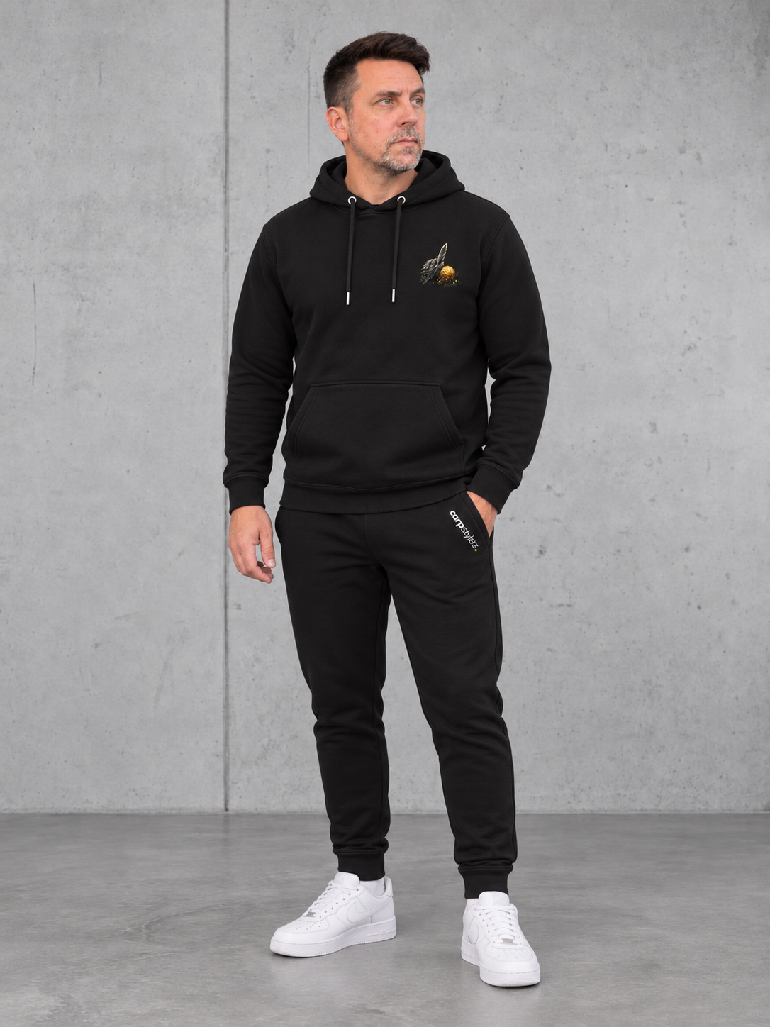 THANKS, DUMBASS Hoodie Black – Ganzkörper Vorderseite #farbe_black