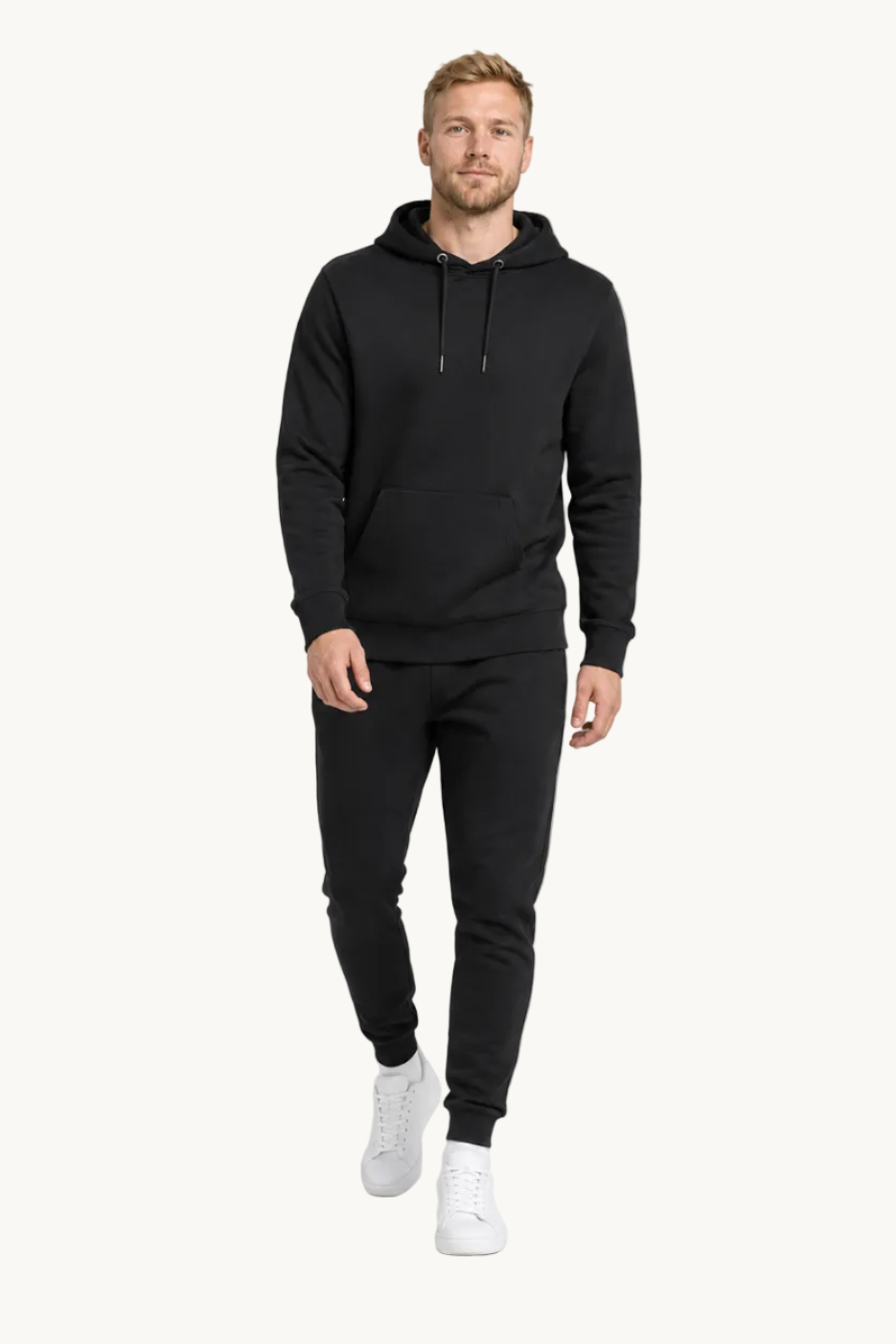 WATERLINE CULT Hoodie Black – Fullbody Vorderseite