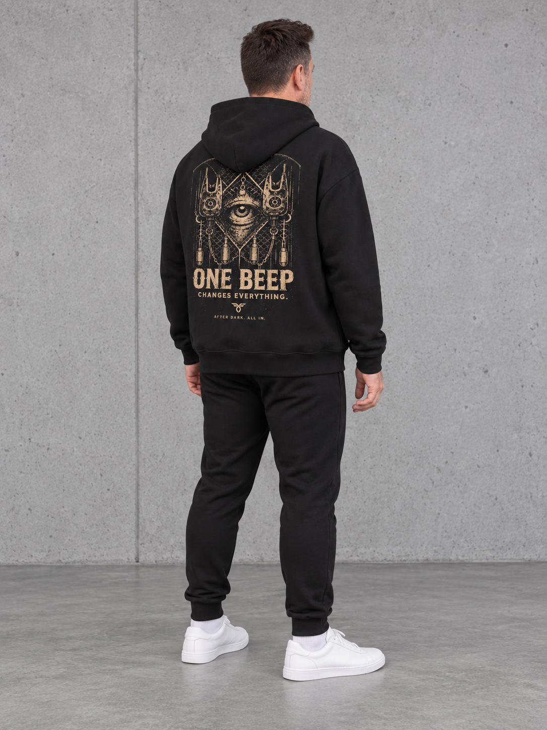 ONE-BEEP Oversize hoodie Black – Ansicht 7