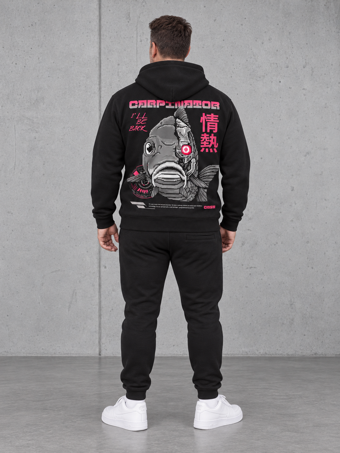 CARPINATOR Hoodie NS401 Black – Ganzkörper Rücken #farbe_black