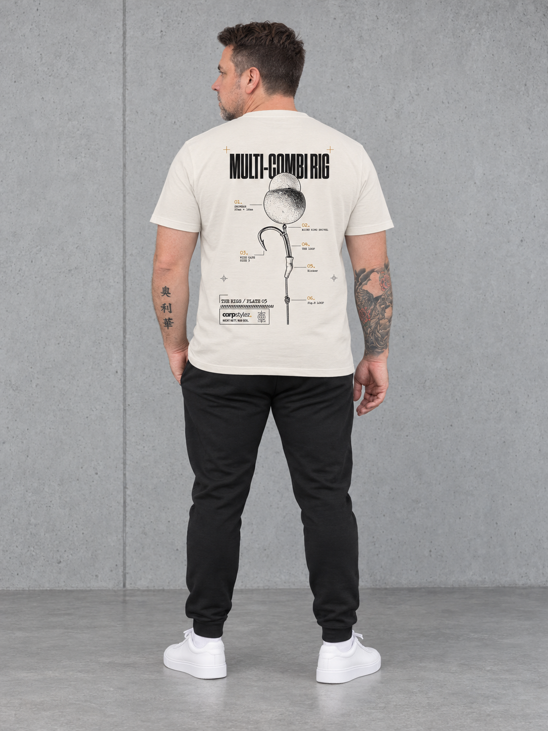 carpstylez multi combi rig Shirt Ivory – Ganzkörper hinten _var_ivory #farbe_ivory
