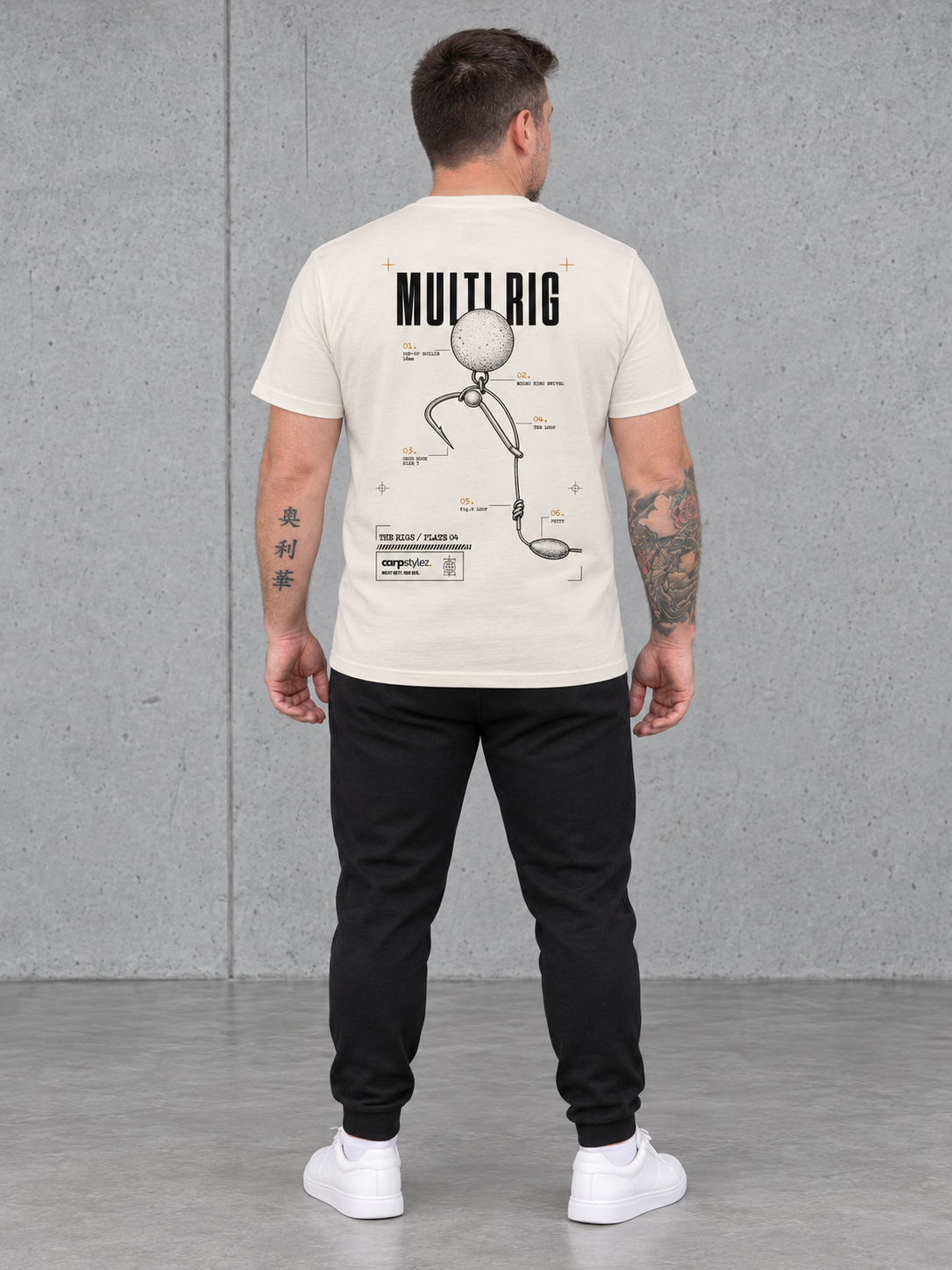 carpstylez multi rig Shirt Ivory – Ganzkörper hinten _var_ivory #farbe_ivory