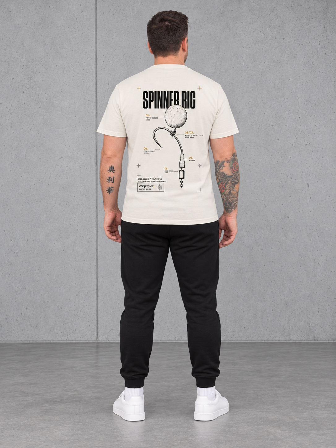 carpstylez Spinner Rig Shirt ivory – fullbody-back _var_ivory #farbe_ivory