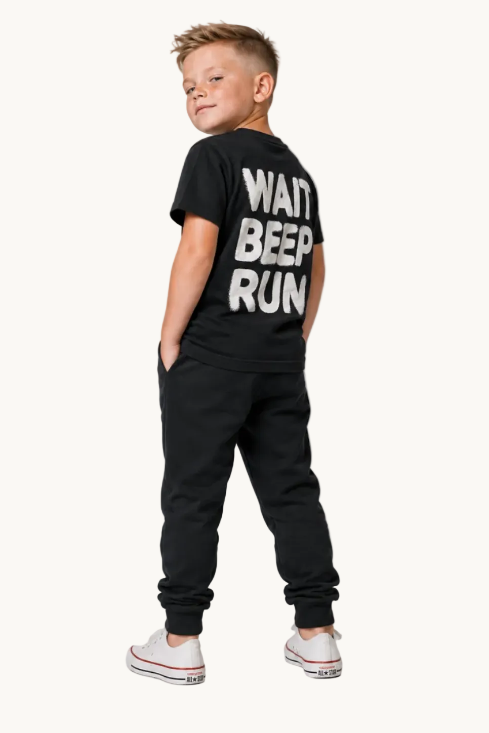 Kids WAIT BEEP RUN Shirt