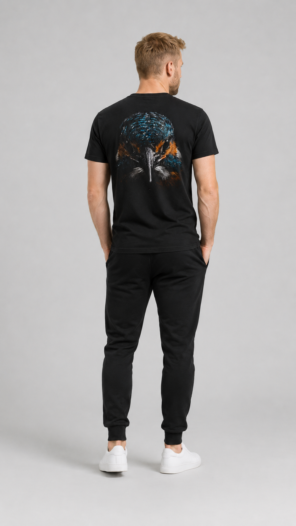 carpstylez BLACKWATER KINGFISHER Shirt – Studio Mock Fullbody, Karpfen-Streetwear