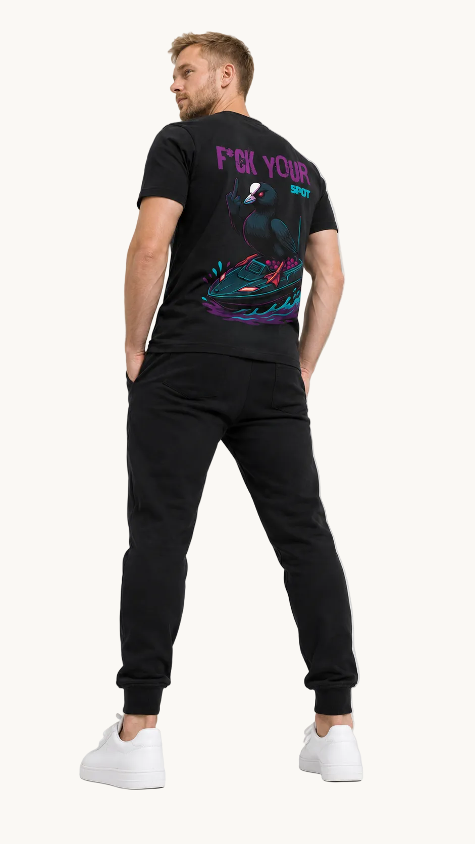 carpstylez F*CK YOUR SPOT Shirt – Studio Mock Fullbody, Karpfen-Streetwear