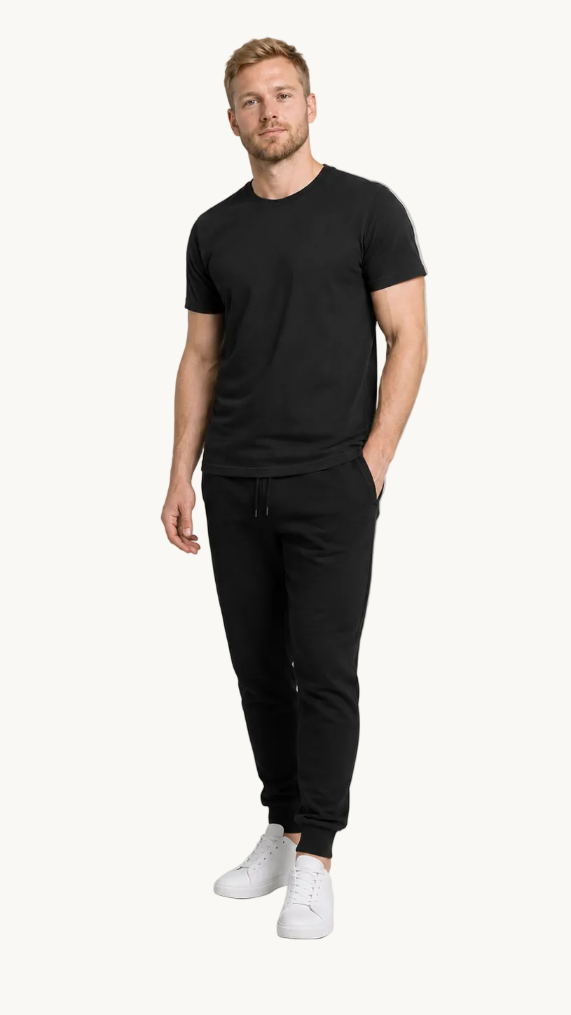 carpstylez FLUO YELLOW POP-UP Club Shirt schwarz – getragen, Ganzkörper Vorderseite