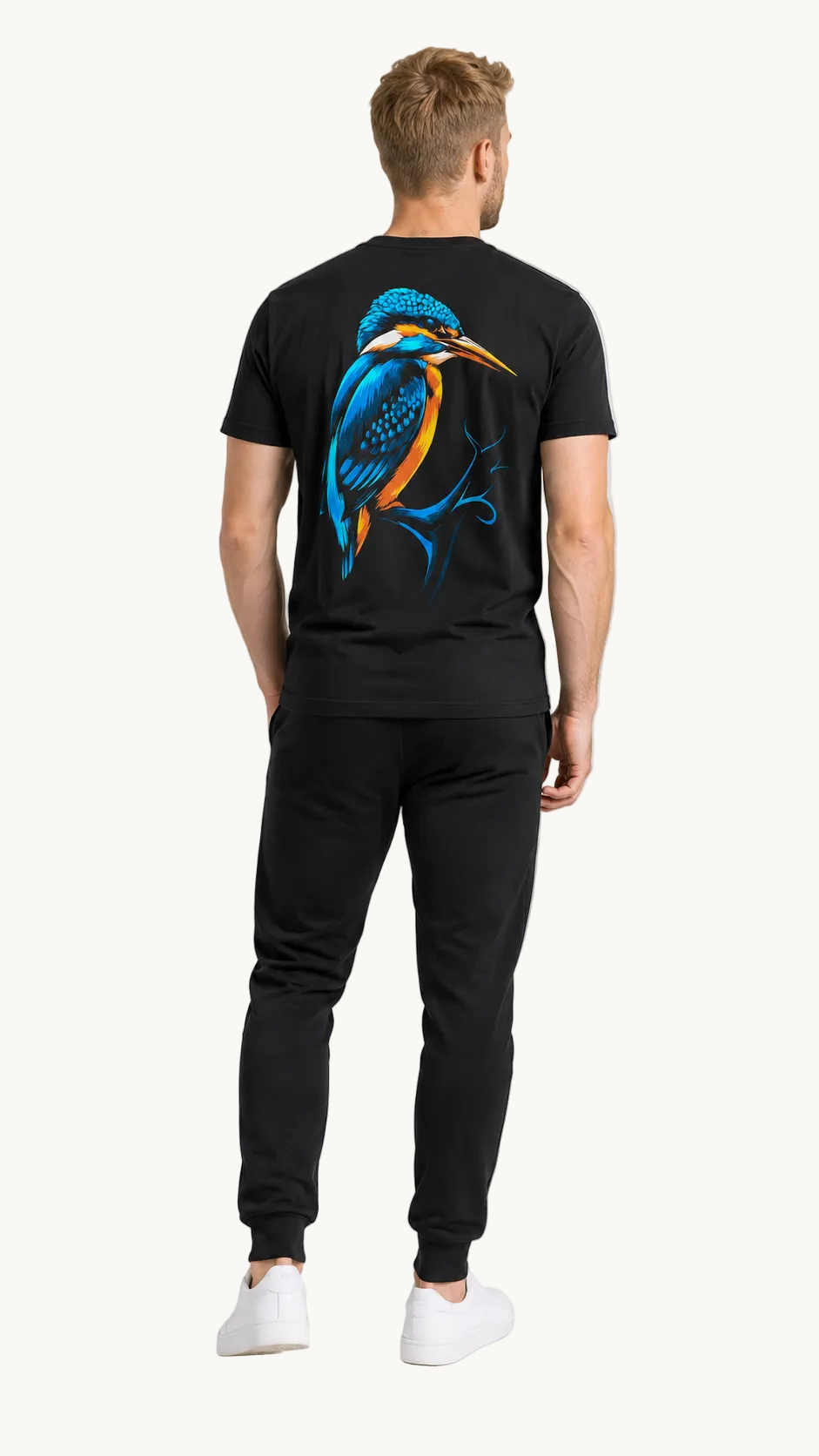 carpstylez KINGFISHER VIBES Shirt – Studio Mock Fullbody, Karpfen-Streetwear