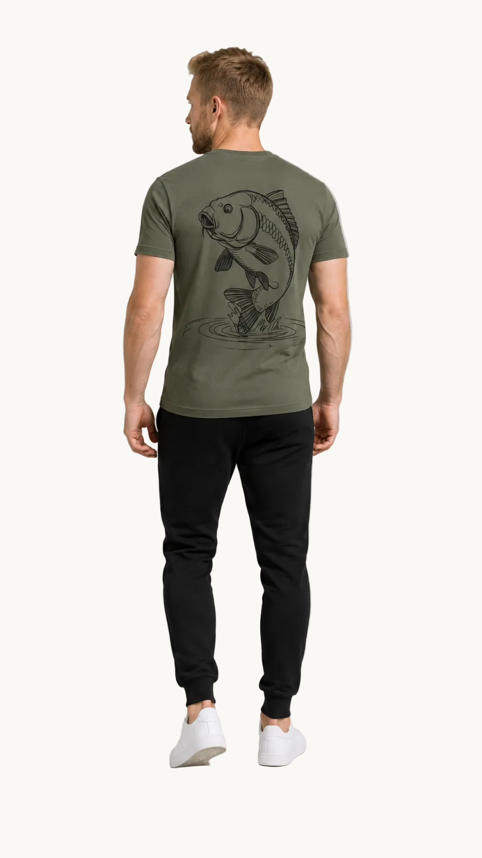 carpstylez THE RISE Shirt – Studio Mock Fullbody, Karpfen-Streetwear