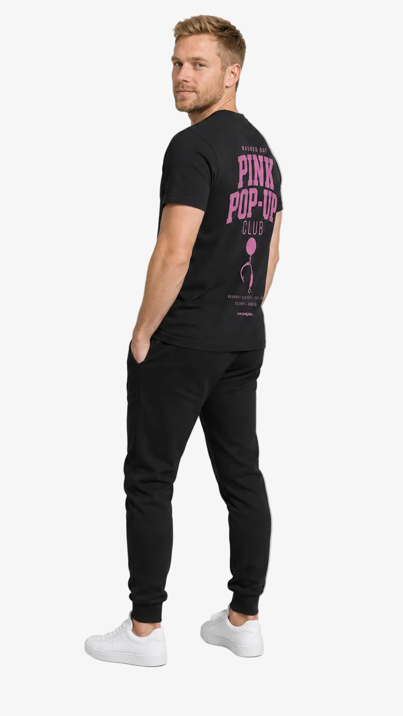 carpstylez WASHED OUT PINK POP-UP Club Shirt – getragen, Ganzkörper Rückseite