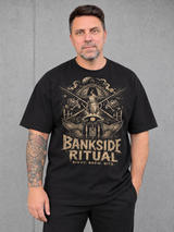 BANKSIDE RITUAL NS351 Oversize Shirt Black – worn front hero