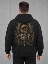 Bankside Saint Oversize Hoodie NS408 – Black – Rückenansicht mit großem Rückenprint #color_black