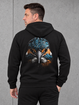 BLACKWATER KINGFISHER Hoodie – Rücken getragen #farbe_black