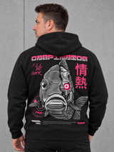 CARPINATOR Hoodie NS401 Black – getragene Rückenansicht #farbe_black