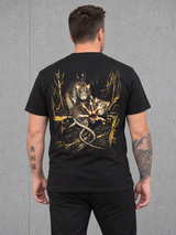 HEAVY PET(T)ING Shirt NS305 Black – getragene Rückenansicht #farbe_black