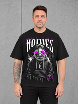 HOMIES Oversize Shirt NS351 Black – Frontansicht mit großem Print