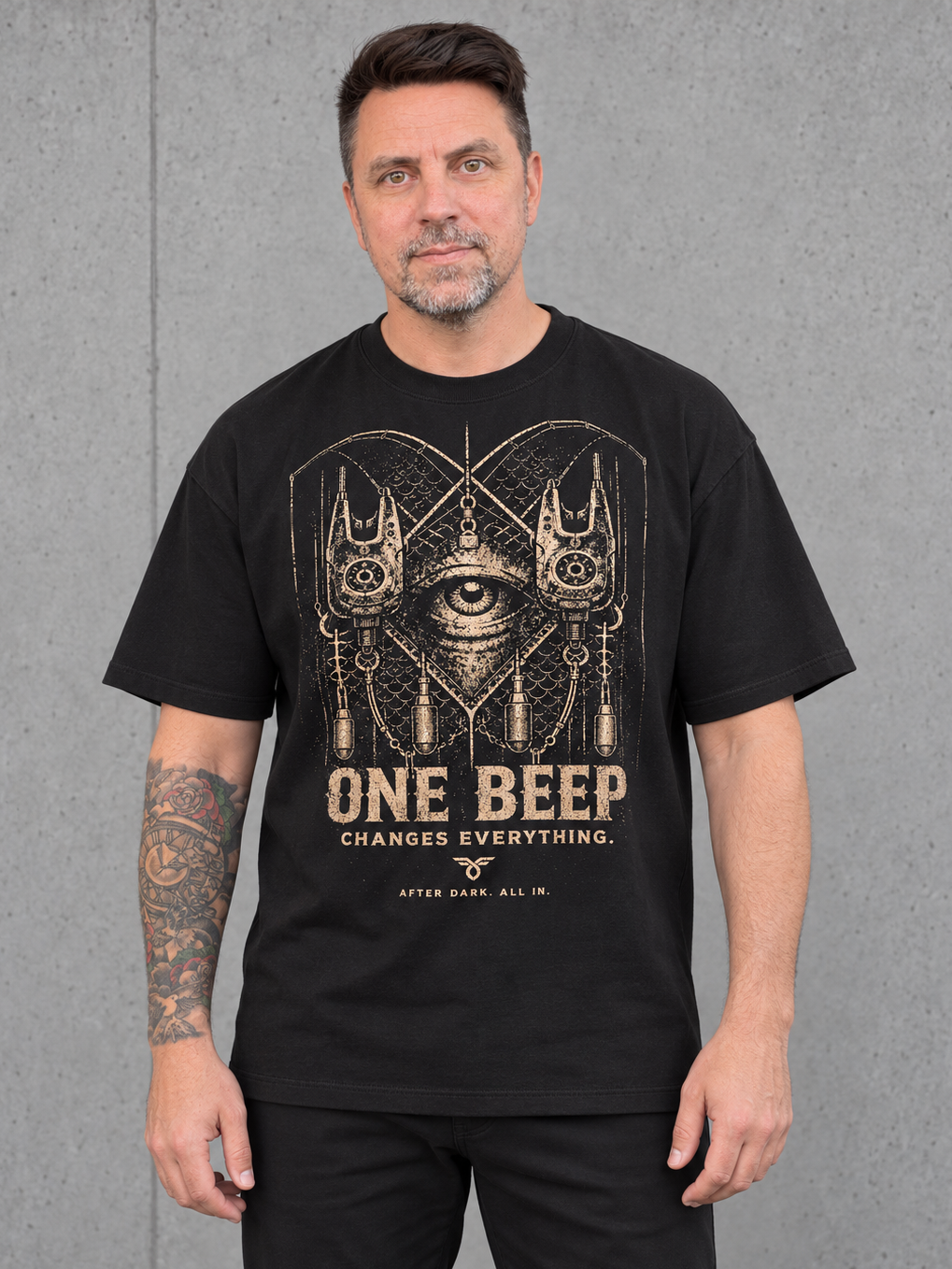 ONE-BEEP Oversize shirt Black – Ansicht 1