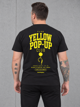 carpstylez POP-UP Club Shirt Fluo Yellow – Olli trägt das schwarze Shirt, Rückenansicht mit Print #print_fluo yellow, fluo-yellow
