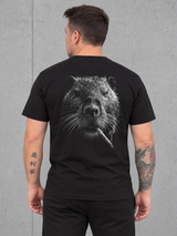 carpstylez SILT & SMOKE NUTRIA NS305 Shirt Schwarz – Rückenansicht getragen #farbe_schwarz