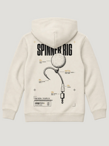 carpstylez Kids Hoodie Spinner Rig in Ivory – Rückseite als Flatlay #farbe_ivory