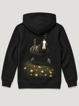 carpstylez Kids Hoodie THANKS, DUMBASS in Black – Rückseite als Flatlay #farbe_black