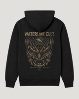 WATERLINE CULT Hoodie Black – Flatlay Rückseite #farbe_black