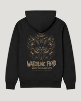 WATERLINE FIEND Hoodie Black – Flatlay Rückseite #farbe_black