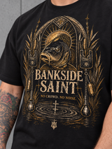Bankside Saint Oversize Shirt NS351 – Black – Frontprint im Detail