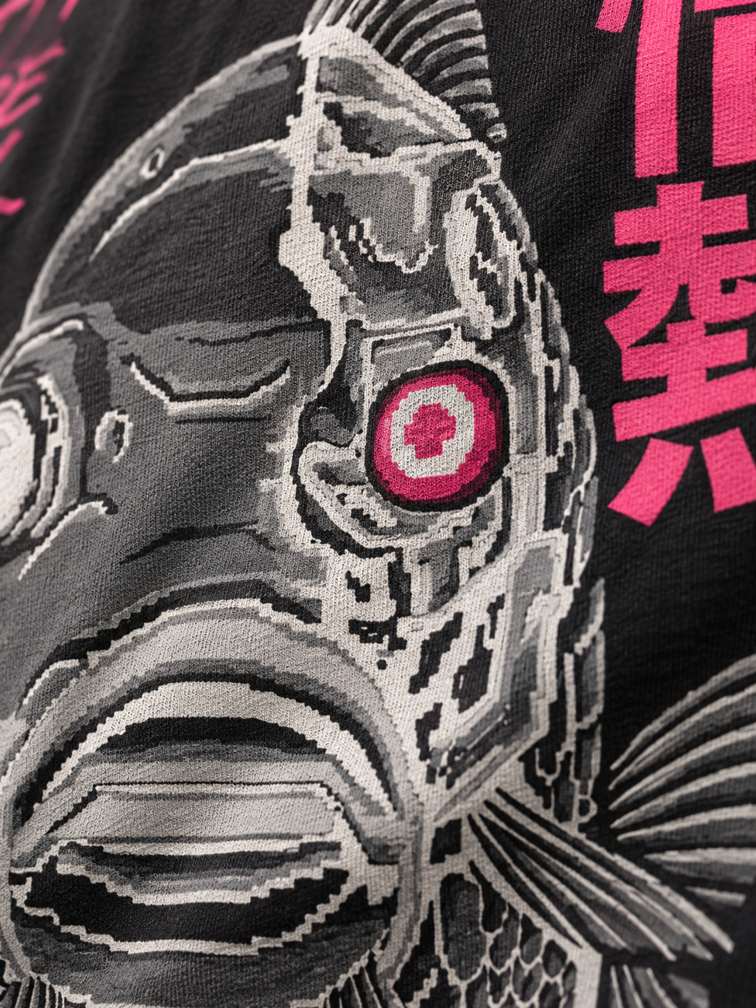 carpstylez CARPINATOR Shirt NS305 Black – worn-back-print-macro #farbe_black