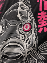 carpstylez CARPINATOR Shirt NS305 Black – worn-back-print-macro #farbe_black