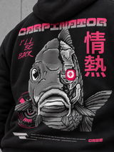 CARPINATOR Hoodie NS401 Black – Rückenprint im Stoffdetail #farbe_black