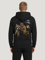 CHEERS Hoodie Black – Rückenansicht am Model #farbe_black