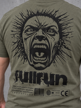 FULLRUN Shirt Organic Khaki – Druckdetail #farbe_organic khaki