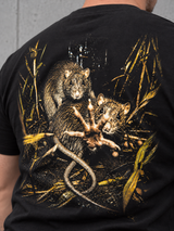 HEAVY PET(T)ING Shirt NS305 Black – Rückenprint im Stoffdetail #farbe_black