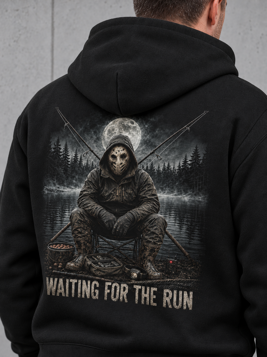 LAKE HAUNT 2.0 NS401 Hoodie – Rückendruck Detail #color_black