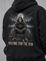 LAKE HAUNT 2.0 Oversize Hoodie Black – Rückendruck Detail #color_black