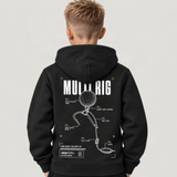 carpstylez Kids Hoodie Multi Rig in Black – Rückenansicht am Kind _meta_