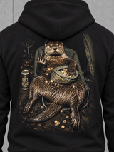 NO F*CKS Hoodie Black – Detail Rückenprint #farbe_black