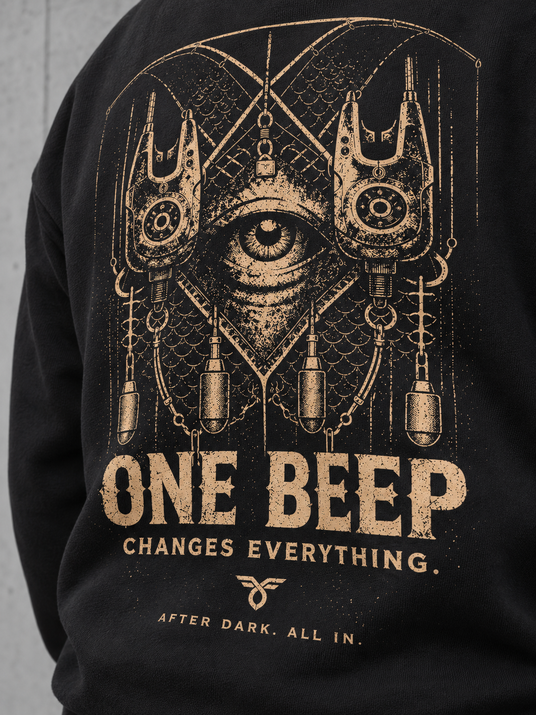 ONE-BEEP Oversize Hoodie Black – Ansicht 2 #color_black