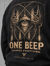 ONE-BEEP Oversize Hoodie Black – Ansicht 2 #color_black