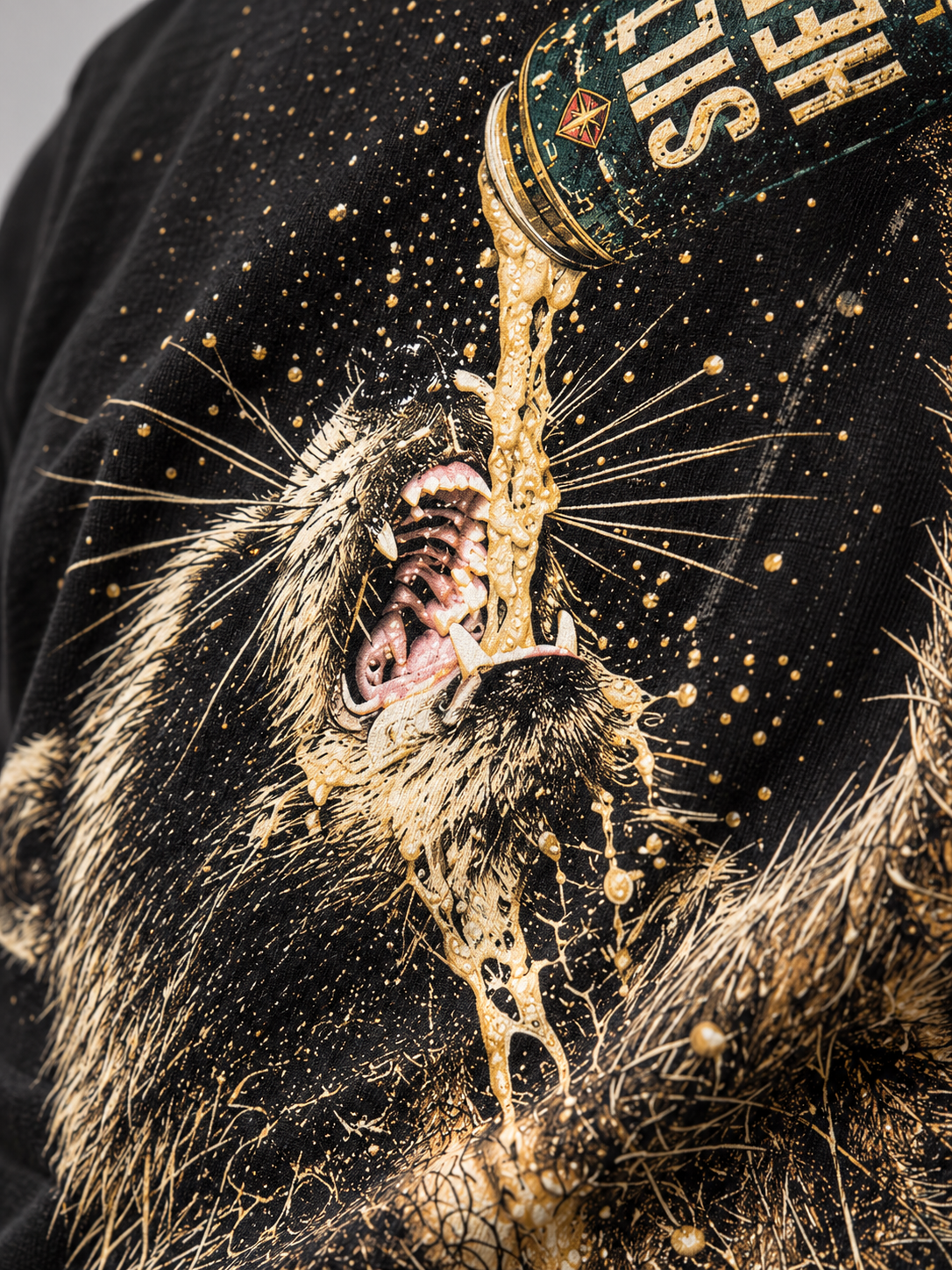 carpstylez ROCC ON NS305 Shirt Black – Druckdetail Rücken #farbe_black