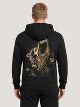ROCC ON Hoodie Black – Rückenansicht am Model #farbe_black