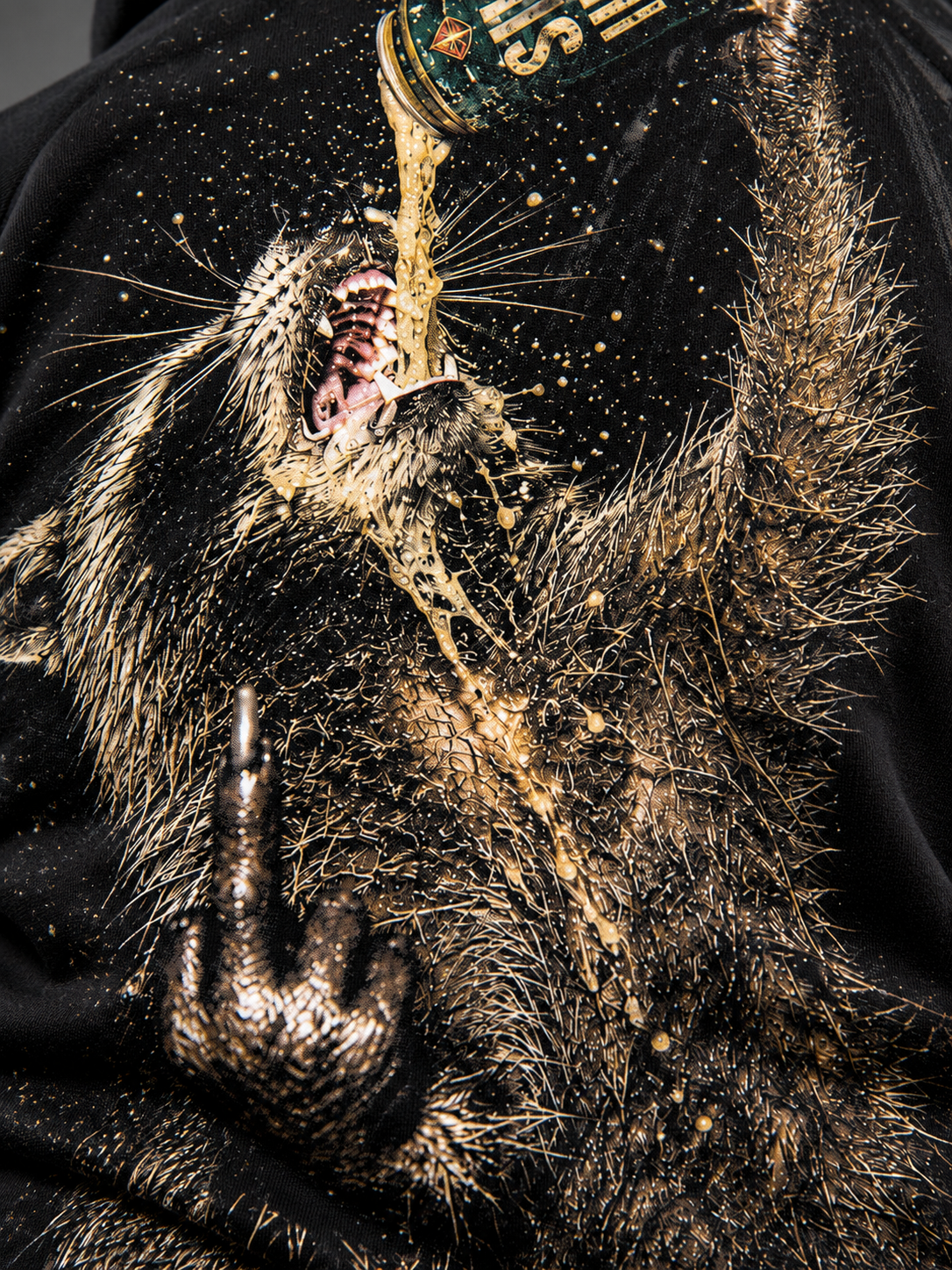 ROCC ON Hoodie Black – Detail Rückenprint #farbe_black