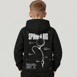 carpstylez Kids Hoodie Spinner Rig in Black – Rückenansicht am Kind _meta_