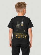 THANKS, DUMBASS Kids Shirt Black – Rückenansicht am Kind #farbe_black