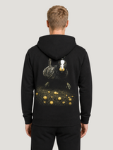 THANKS DUMBASS Hoodie Black – Rückenansicht am Model #farbe_black
