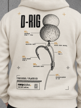 THE RIGS D RIG NS401 Hoodie – Rückendruck im Detail #color_ivory