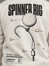 THE RIGS SPINNER RIG NS401 Hoodie – Rückendruck im Detail #color_ivory